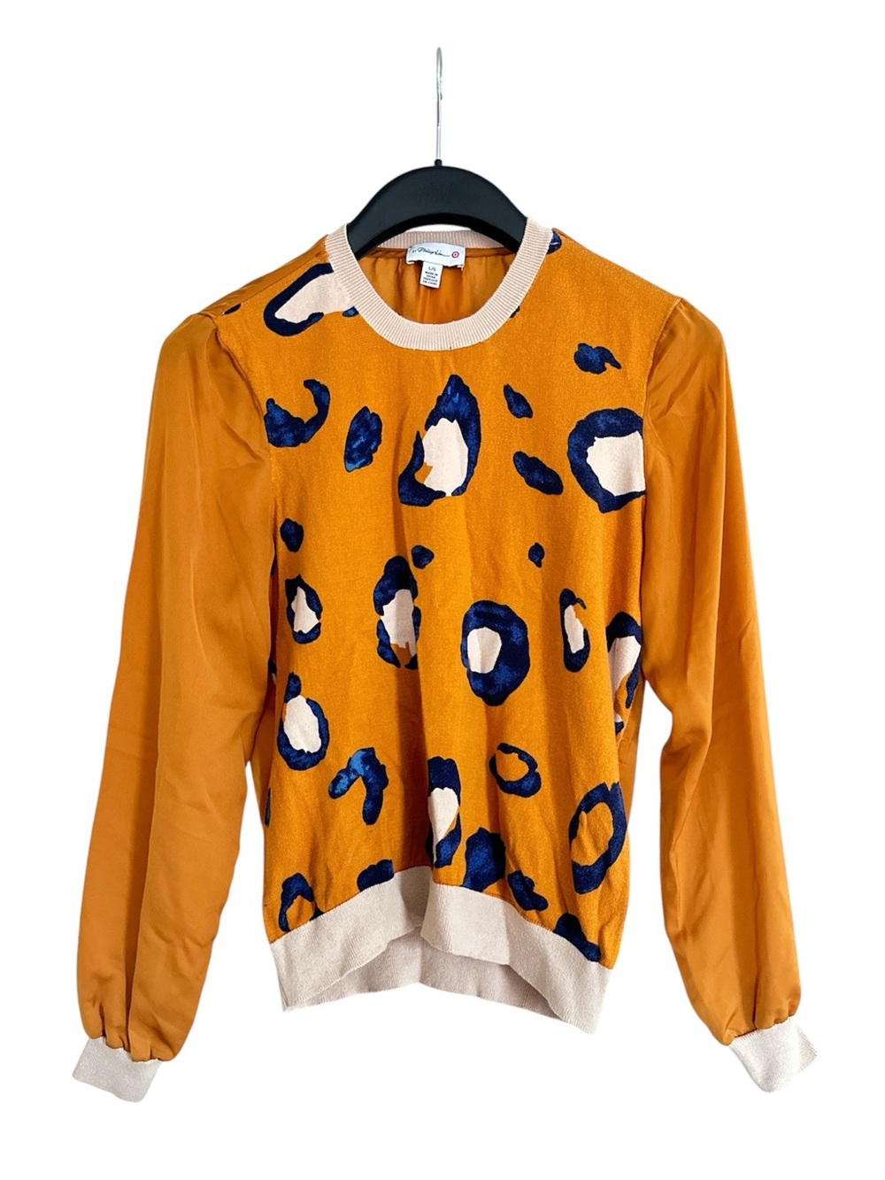 3.1 Phillip Lim Target Mustard Leopard-Print Sweater